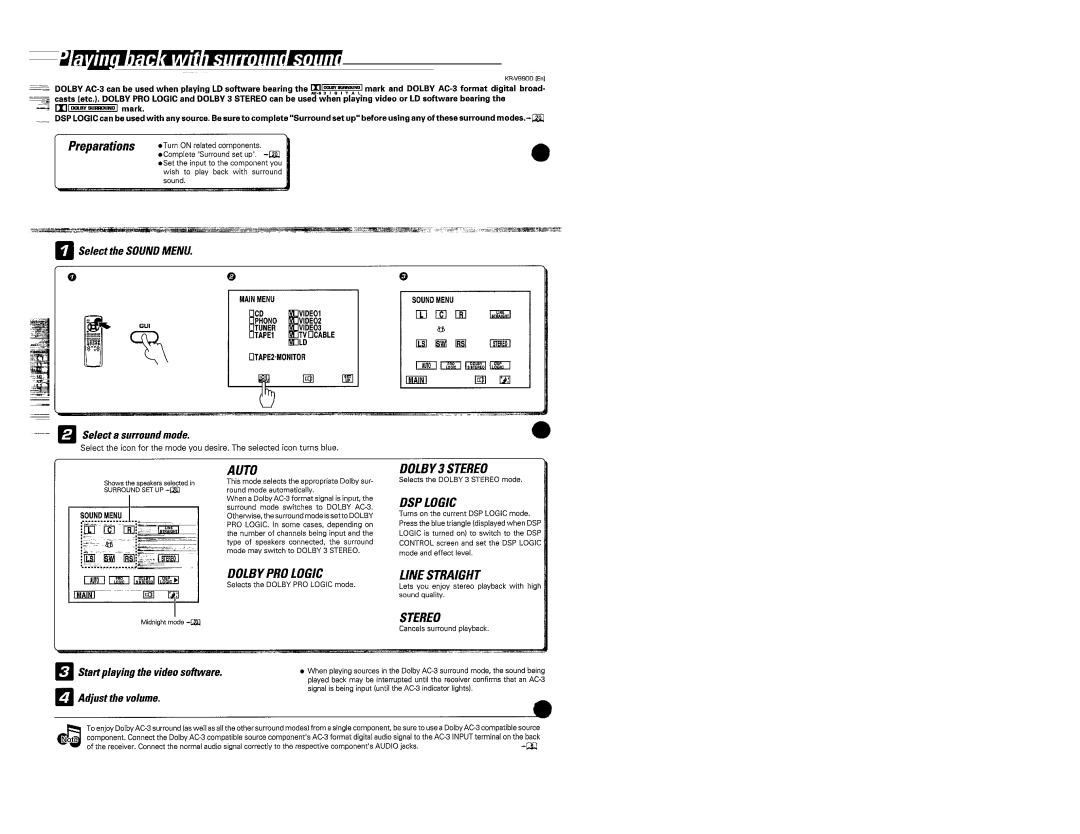 Kenwood KR-V990D manual 