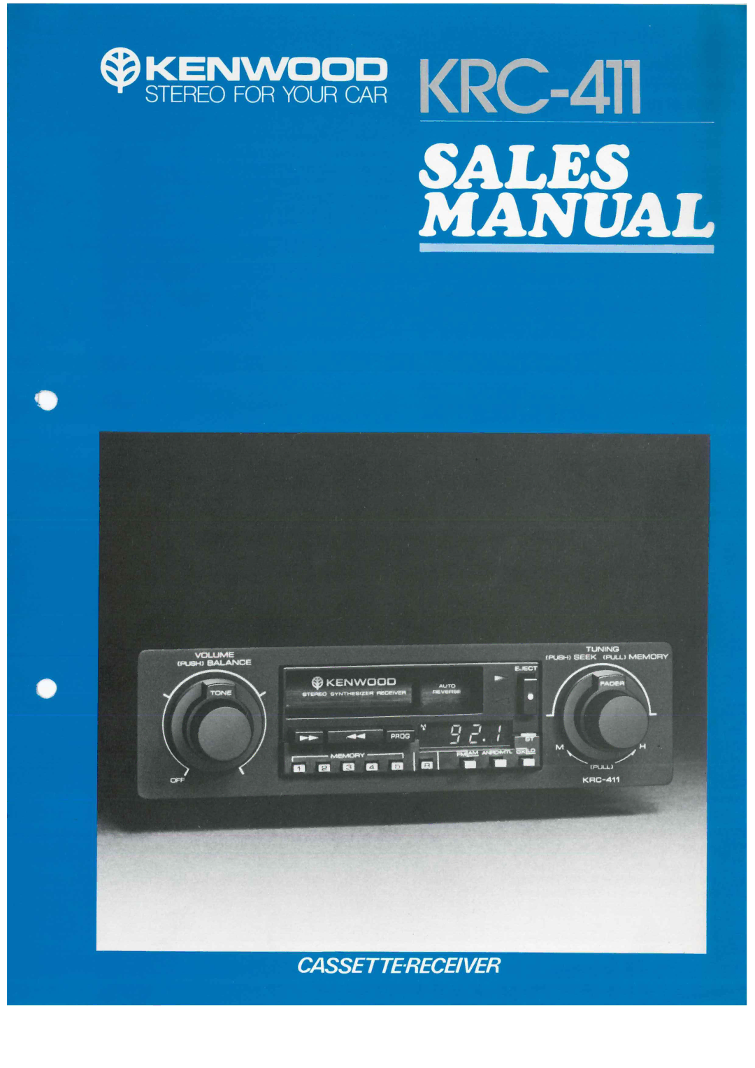 Kenwood KRC-411 manual 