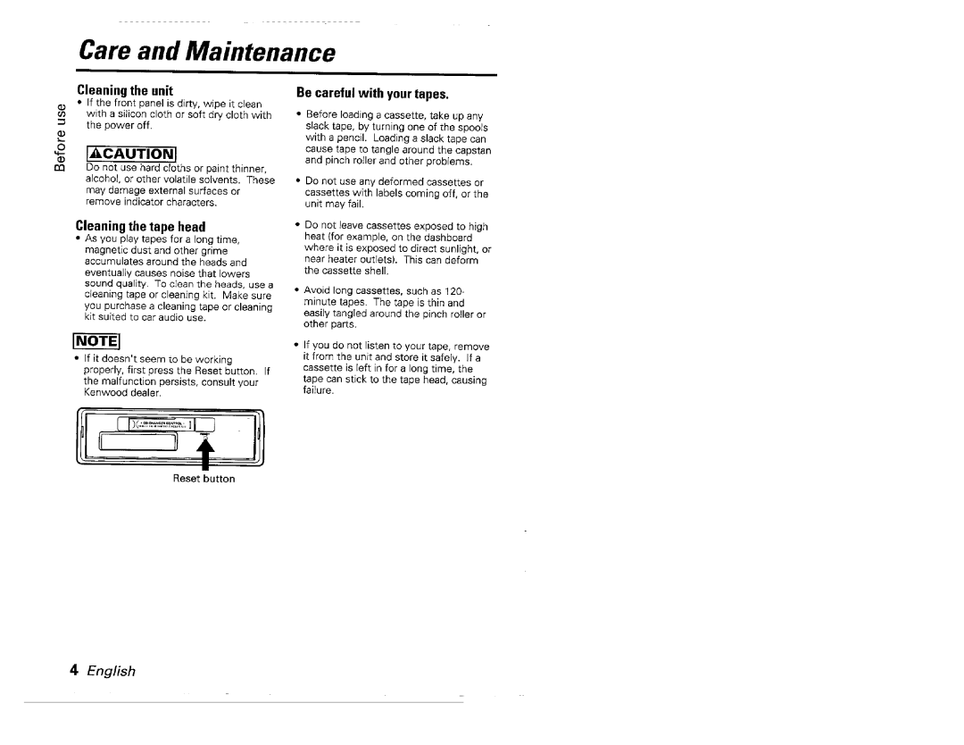 Kenwood KRC-580 manual 