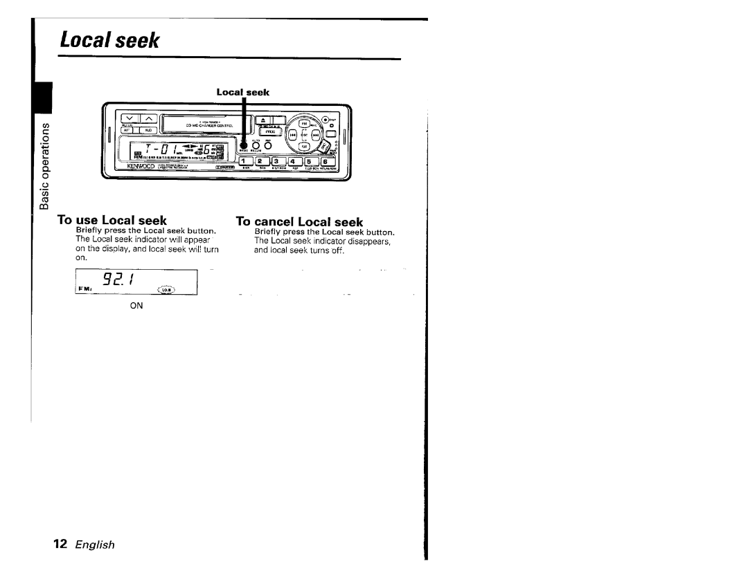 Kenwood KRC-601, KRC701 manual 