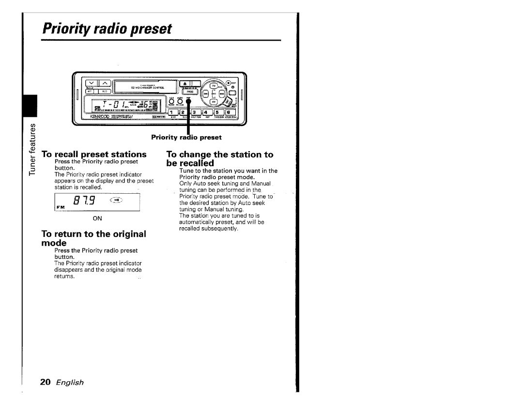 Kenwood KRC-601, KRC701 manual 