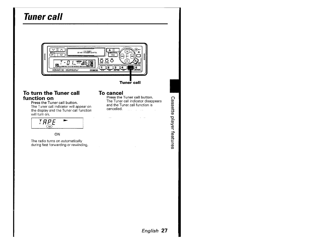 Kenwood KRC701, KRC-601 manual 