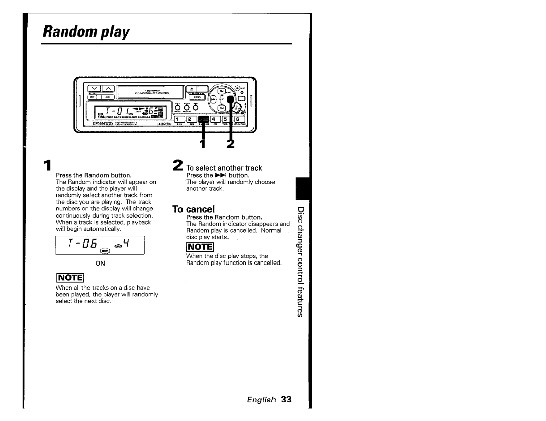 Kenwood KRC701, KRC-601 manual 