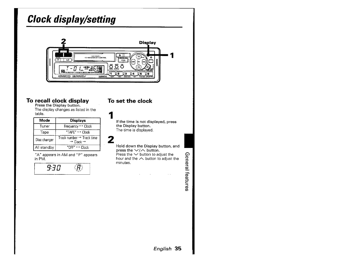 Kenwood KRC701, KRC-601 manual 