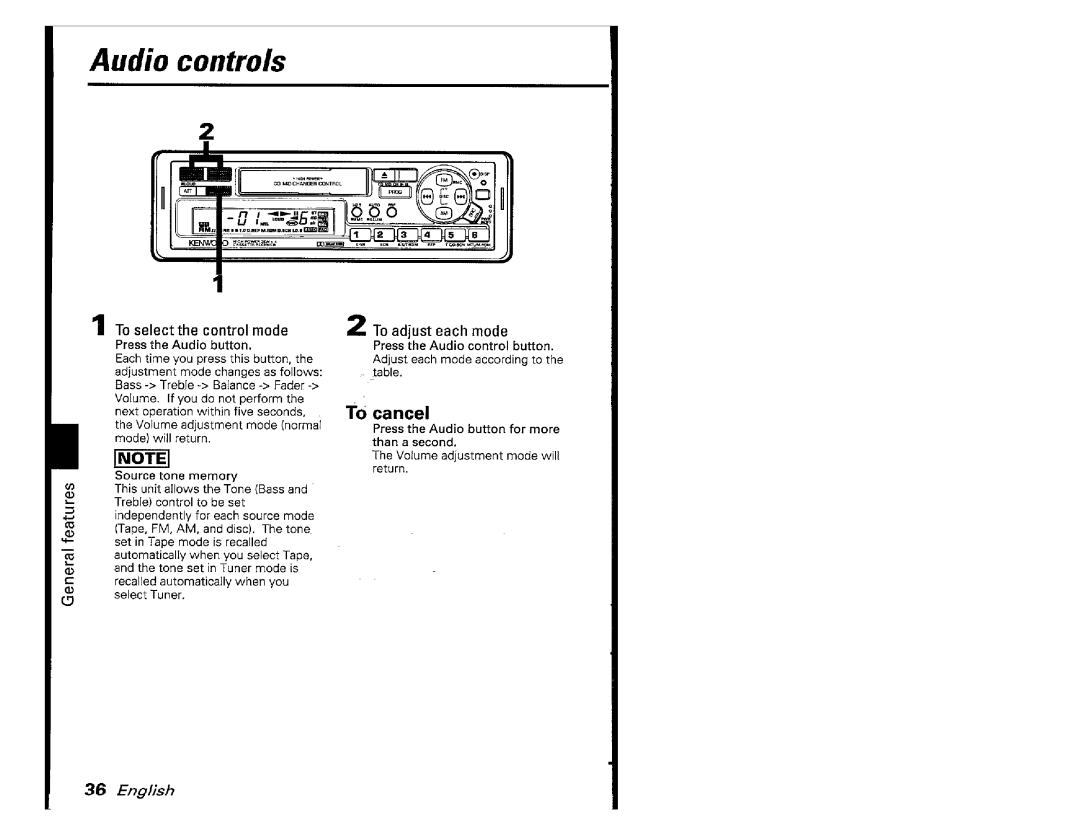 Kenwood KRC-601, KRC701 manual 