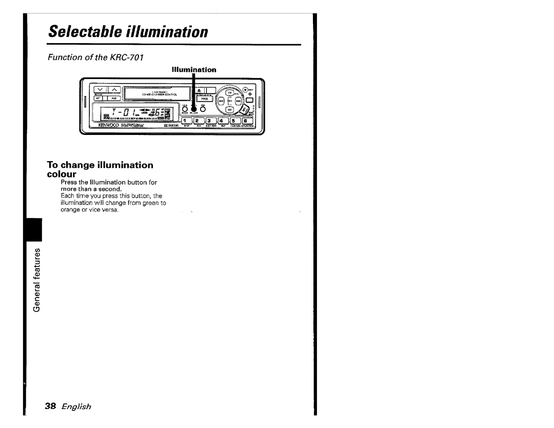 Kenwood KRC-601, KRC701 manual 