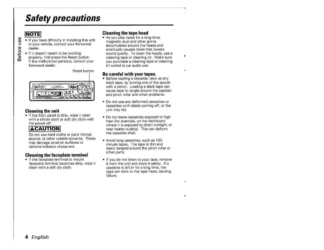 Kenwood KRC-601, KRC701 manual 