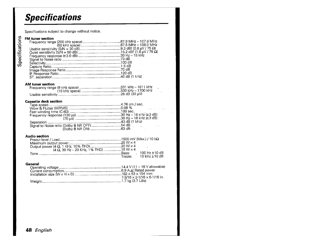 Kenwood KRC-601, KRC701 manual 