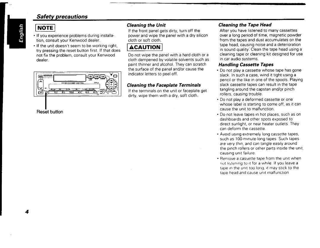 Kenwood KRC-603C manual 