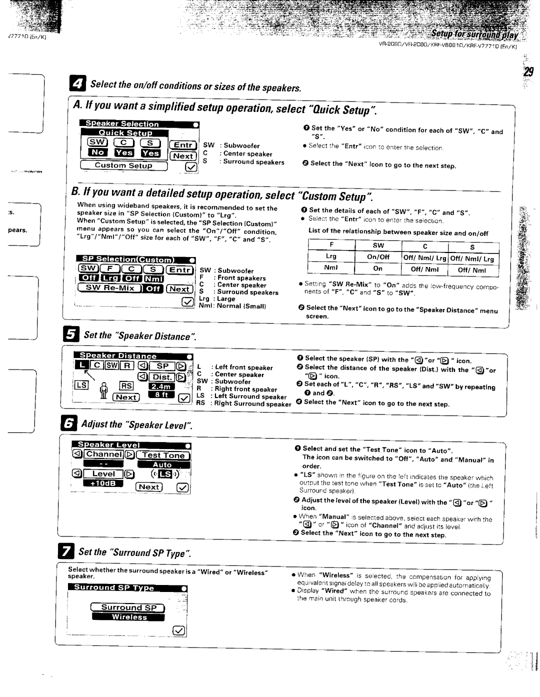 Kenwood VR-2080, KRF-V8881 D, VR-2090 manual 