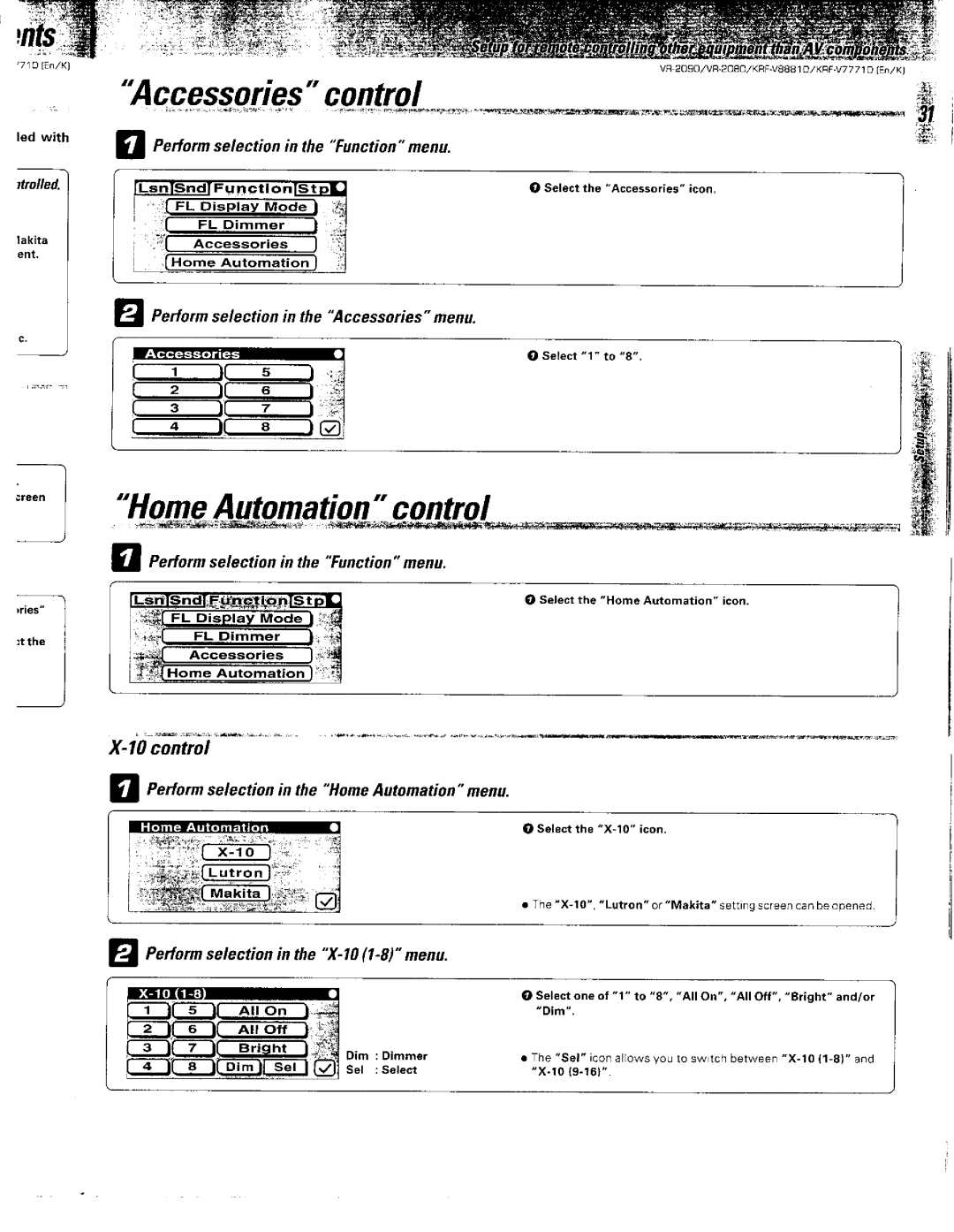 Kenwood VR-2090, KRF-V8881 D, VR-2080 manual 