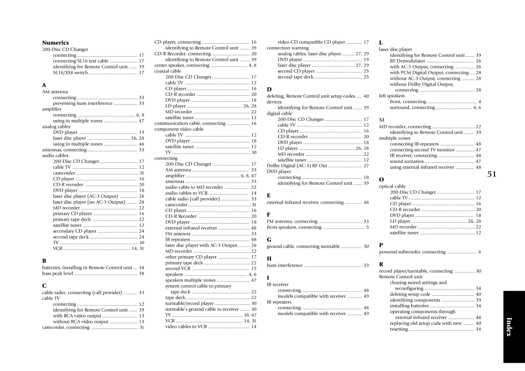 Kenwood KRF-X7775D manual Numerics 