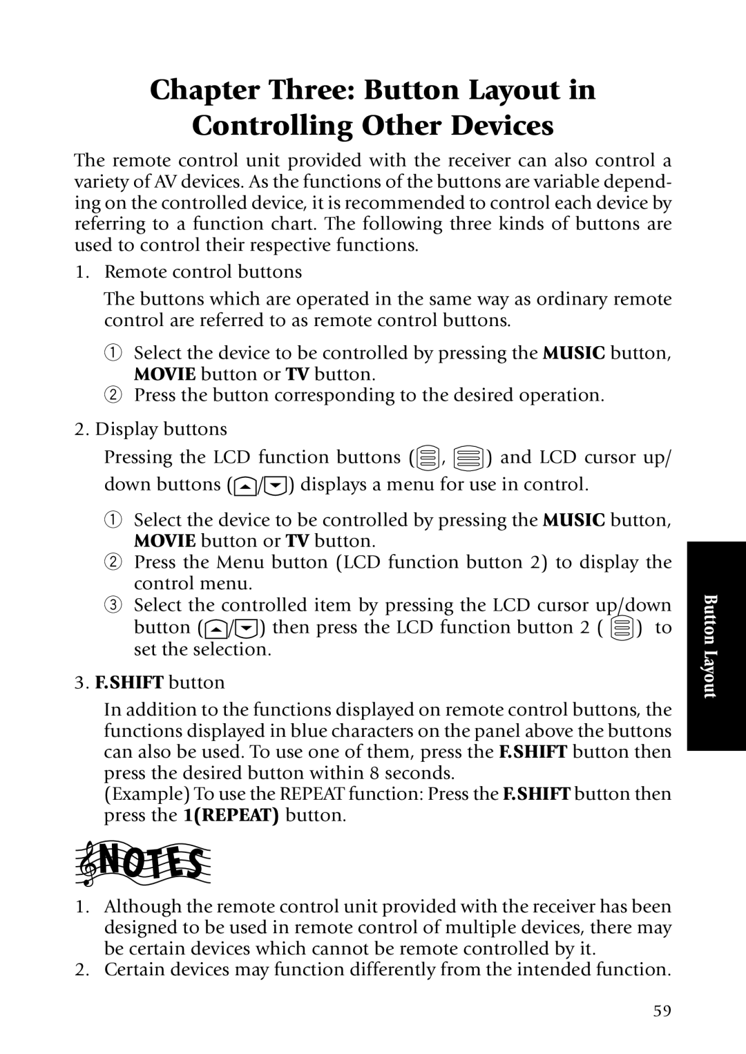 Kenwood KRF-X7775D manual Chapter Three Button Layout Controlling Other Devices, Shift button 