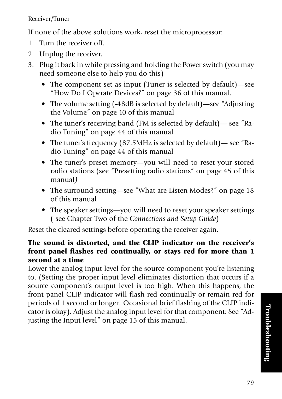 Kenwood KRF-X7775D manual Troubleshooting 