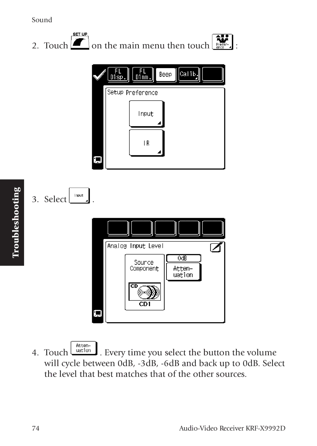 Kenwood KRF-X9992D manual Troubleshooting 