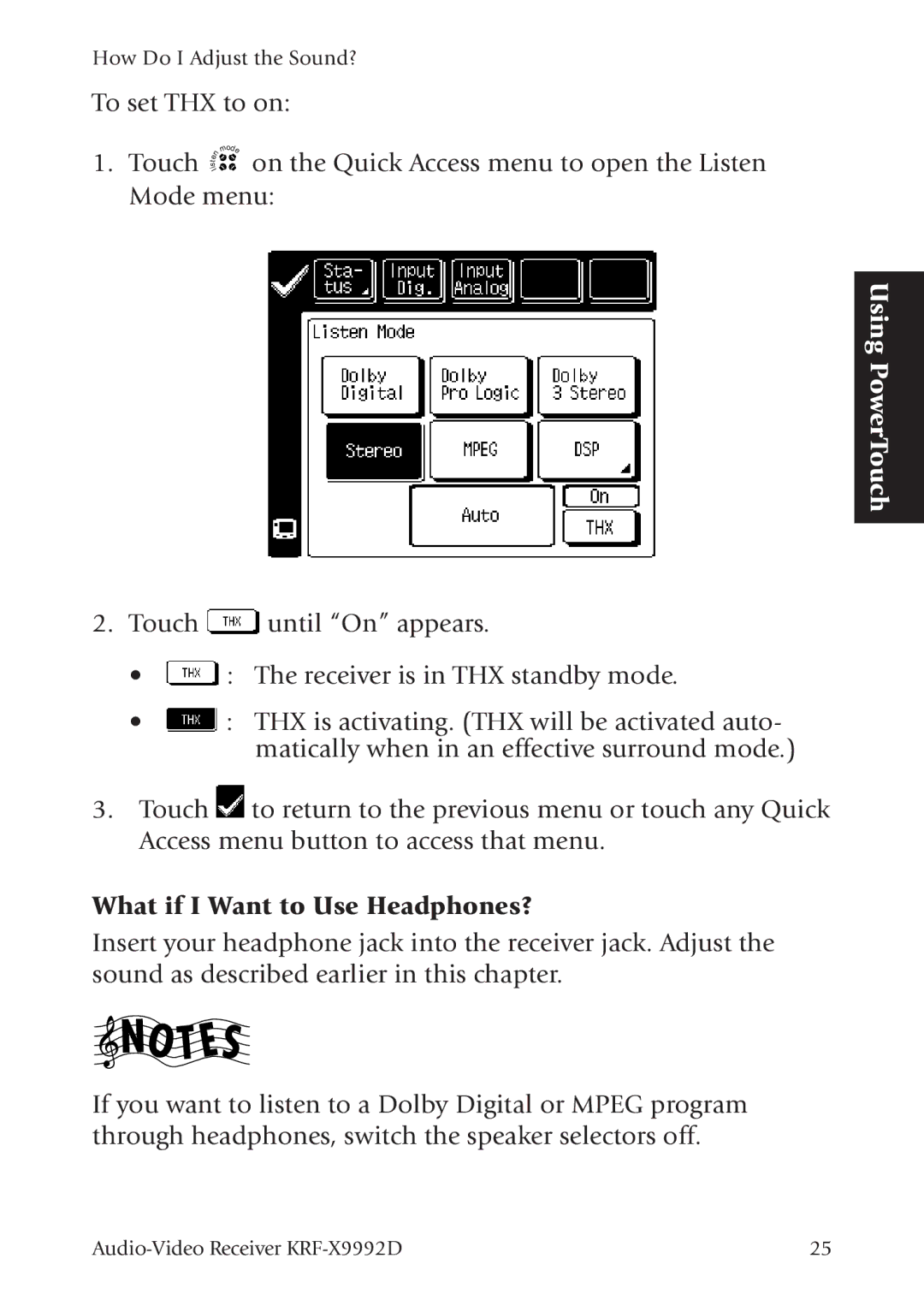 Kenwood KRF-X9992D manual What if I Want to Use Headphones? 