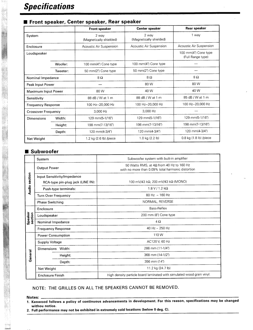 Kenwood KS-303HT manual 