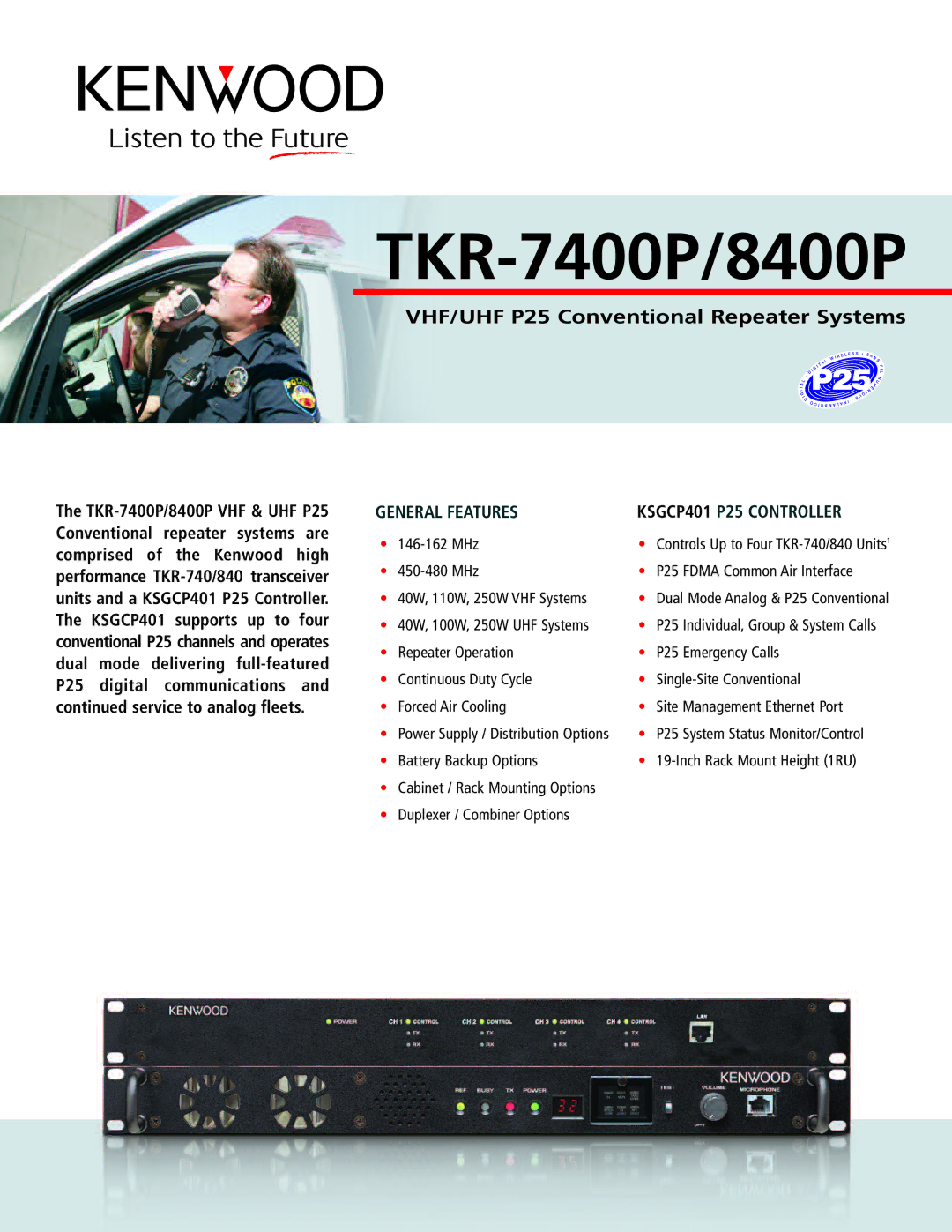 Kenwood KSGCP401, TKR-8400P manual TKR-7400P/8400P 