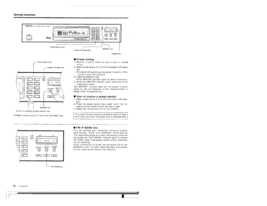 Kenwood KT-5020L manual 