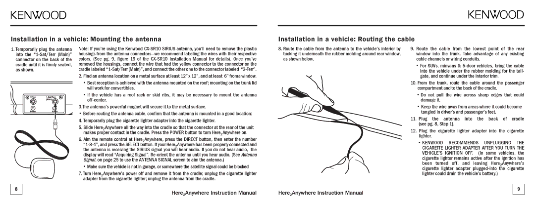 Kenwood KTC-H2A1 manual 