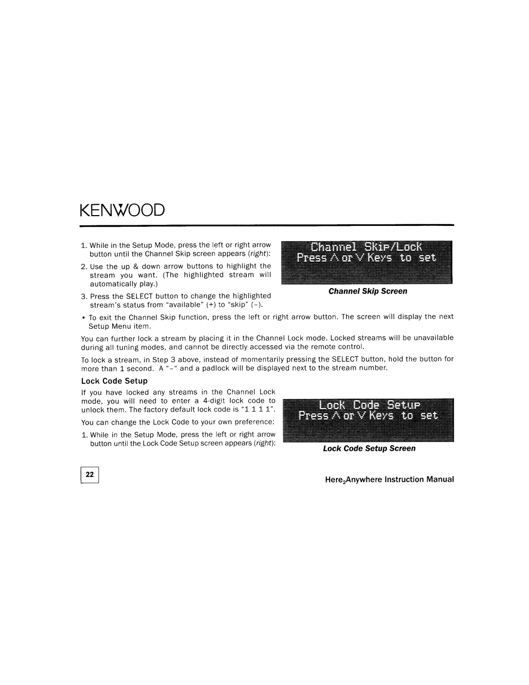 Kenwood KTC=H2A1 manual 