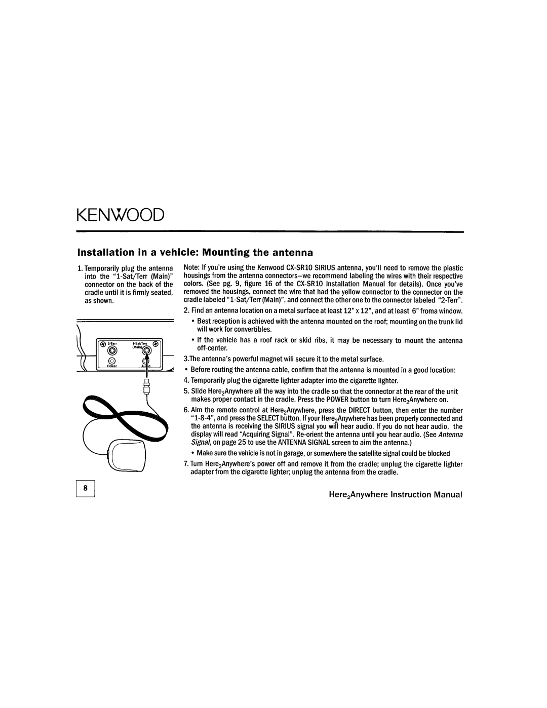 Kenwood KTC=H2A1 manual 