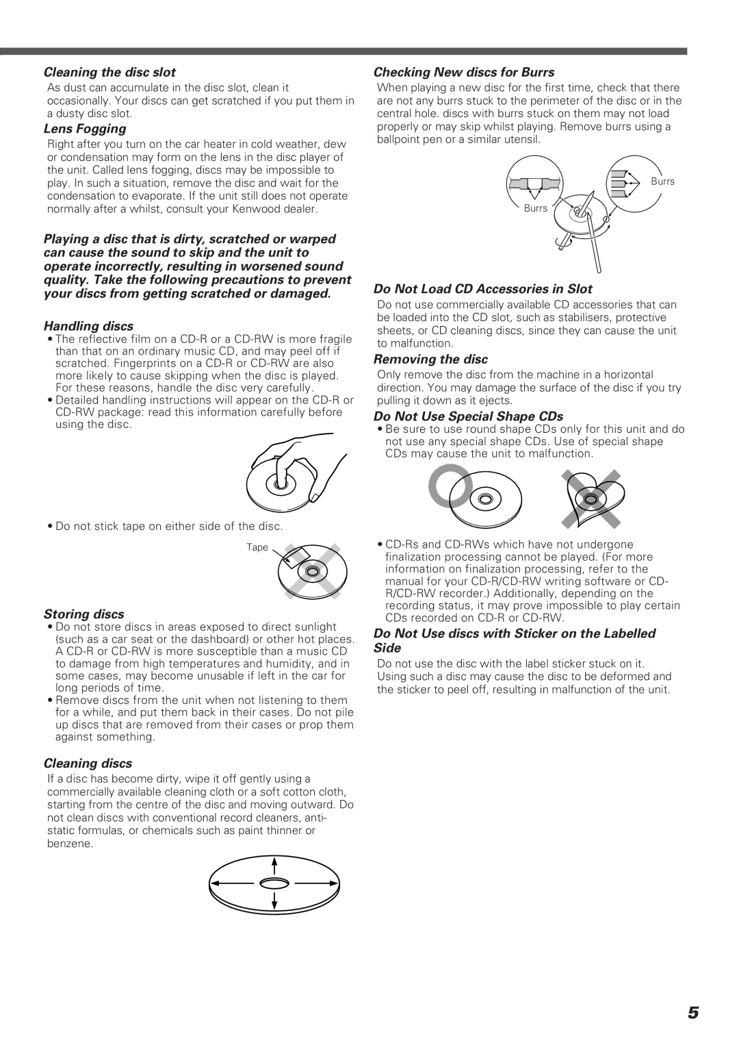 Kenwood KVT-911DVD instruction manual Cleaning the disc slot 