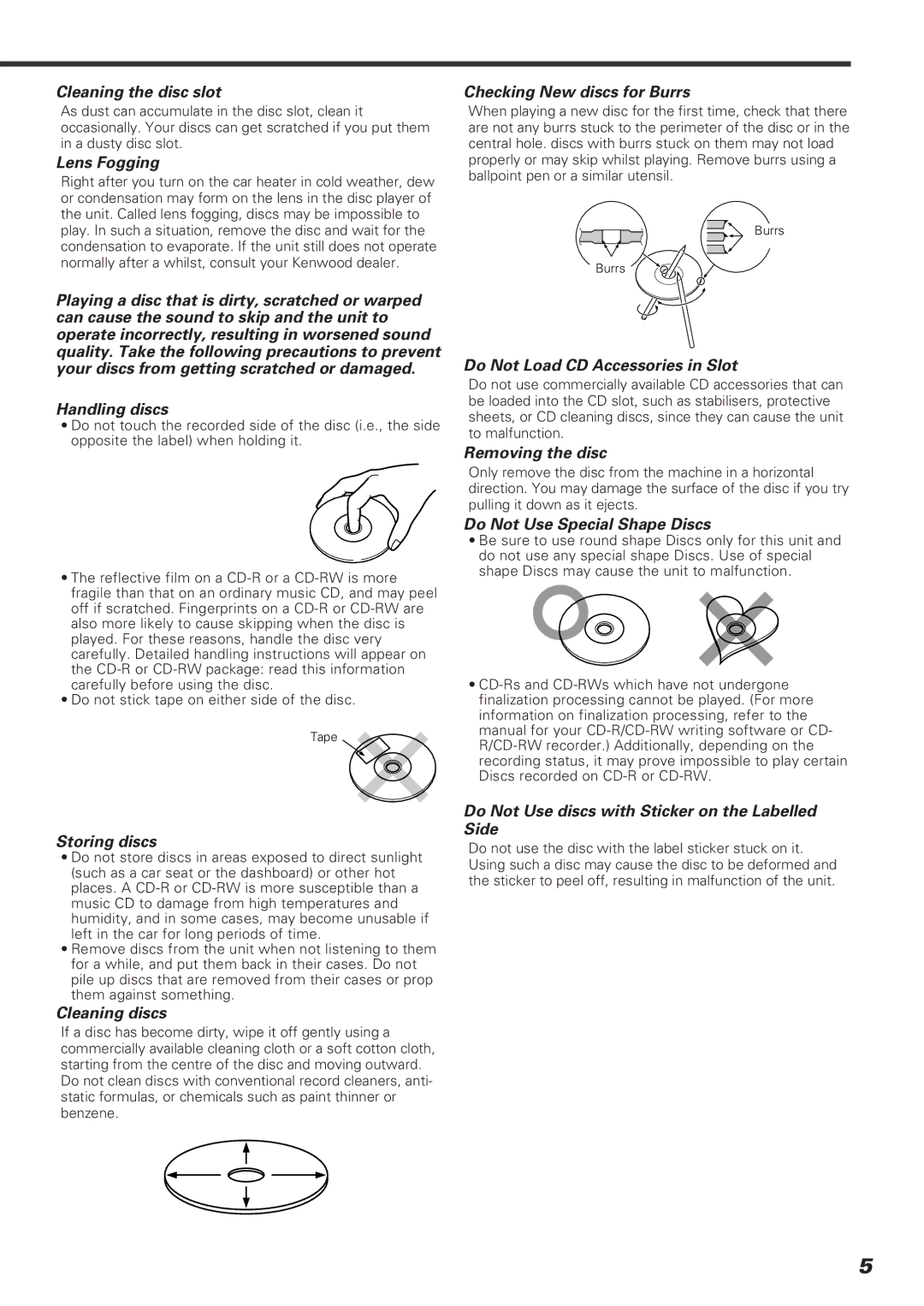 Kenwood KVT-920DVD instruction manual Cleaning the disc slot 