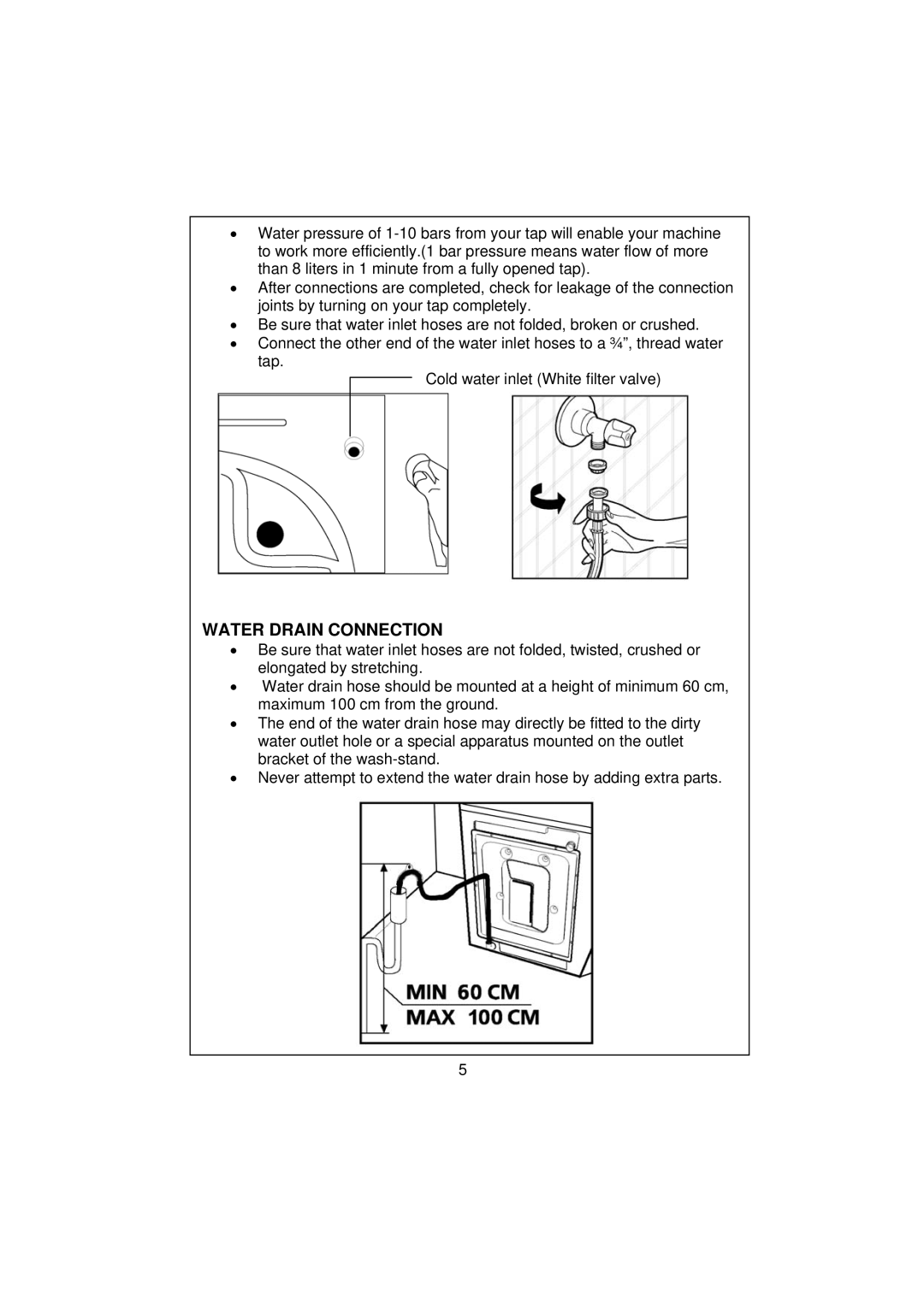 Kenwood KVWA146SL user manual Water Drain Connection 