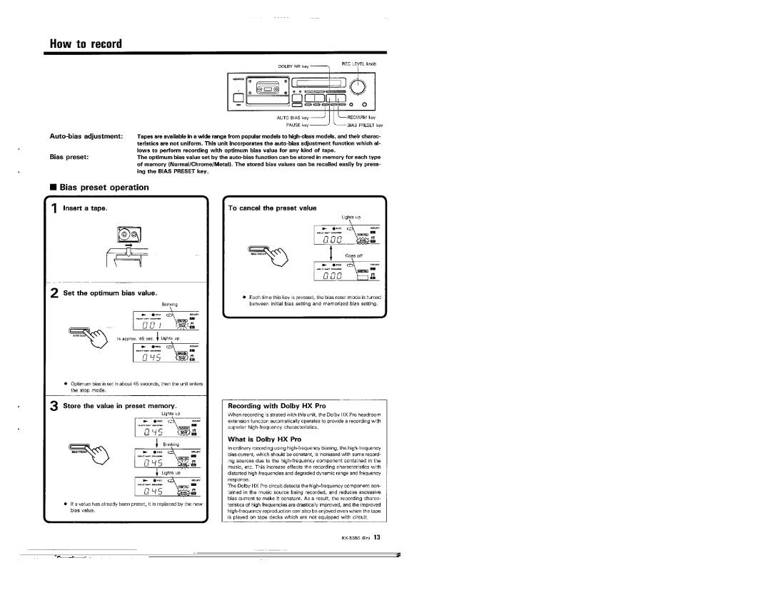 Kenwood KX-5550 manual 