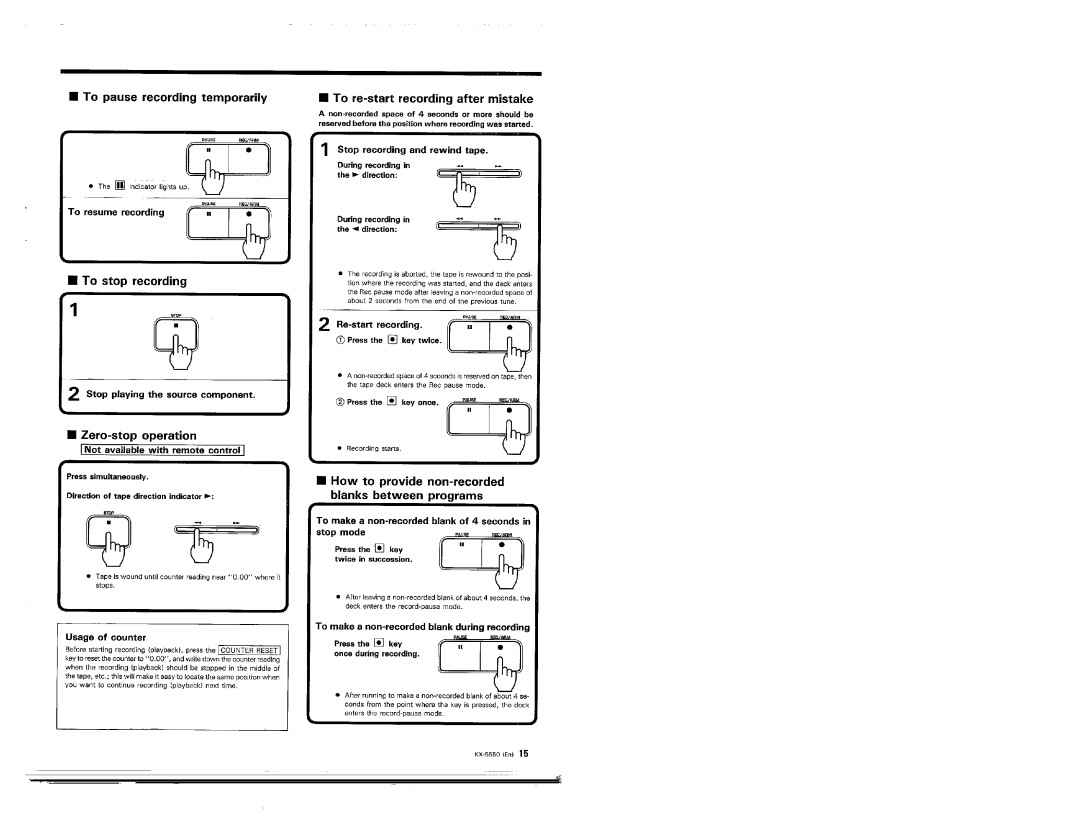 Kenwood KX-5550 manual 