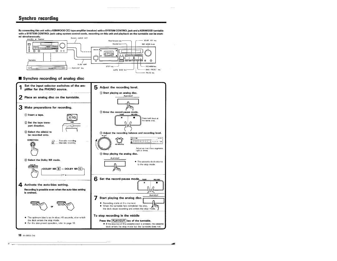 Kenwood KX-5550 manual 