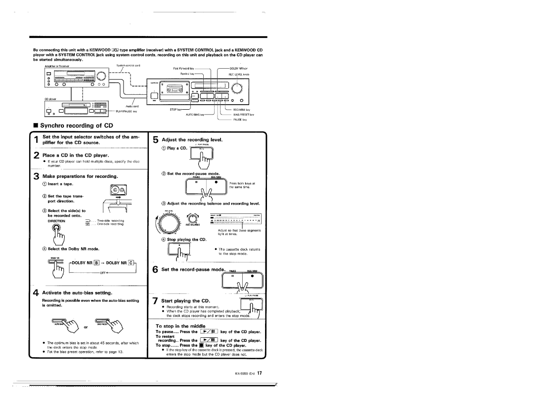 Kenwood KX-5550 manual 