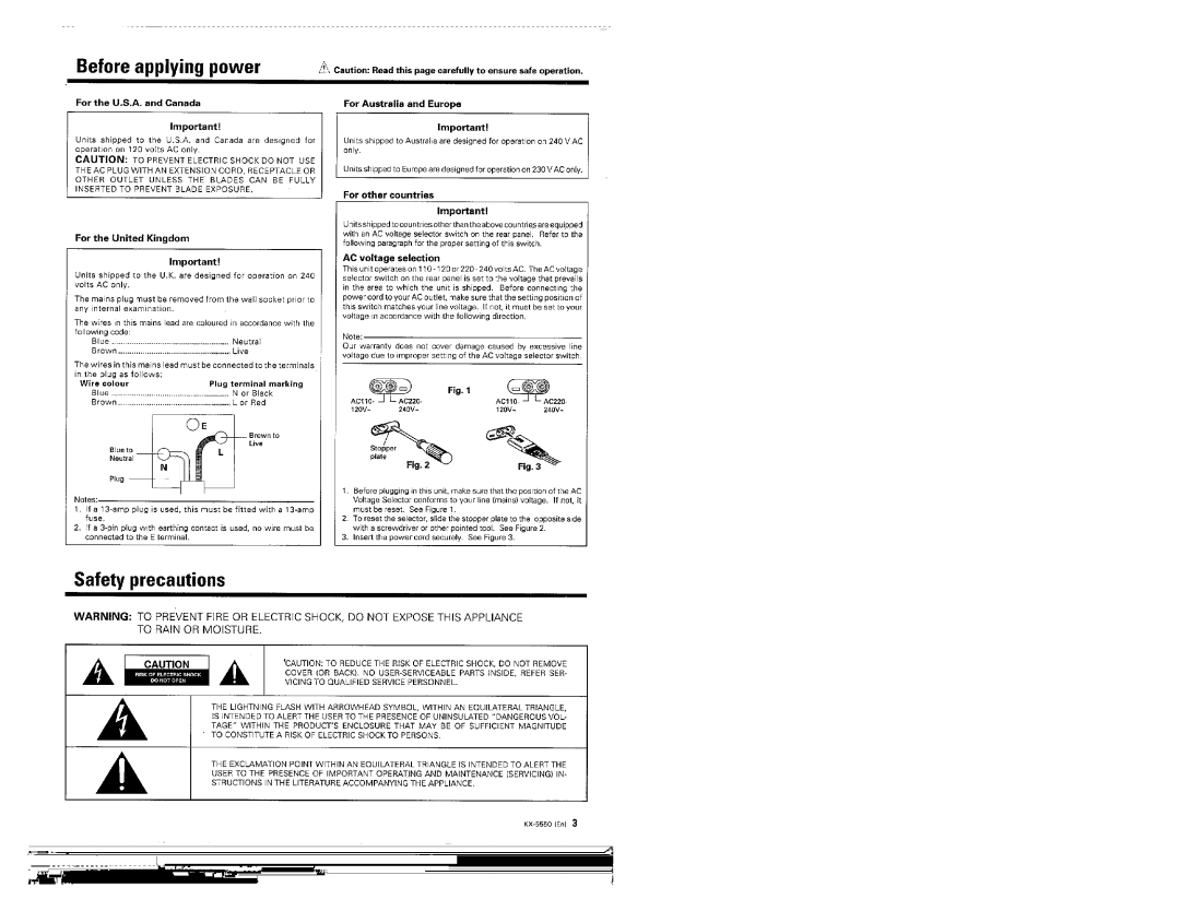 Kenwood KX-5550 manual 