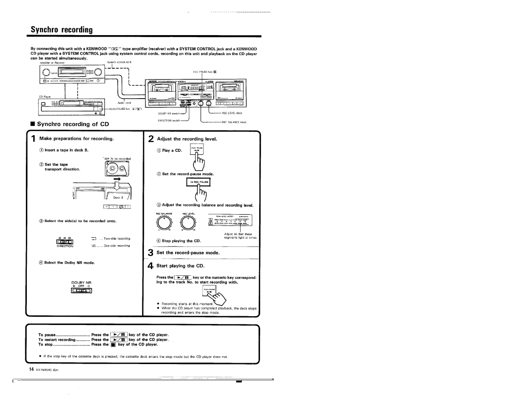 Kenwood KX-W4040 manual 