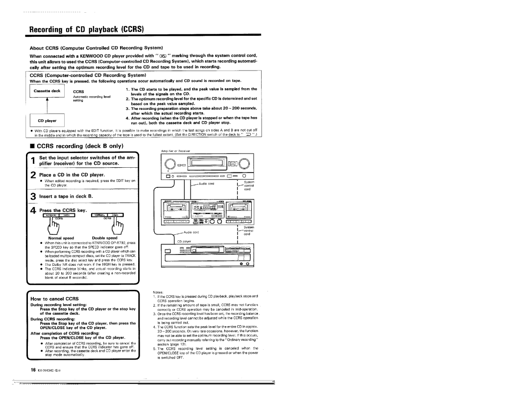 Kenwood KX-W4040 manual 