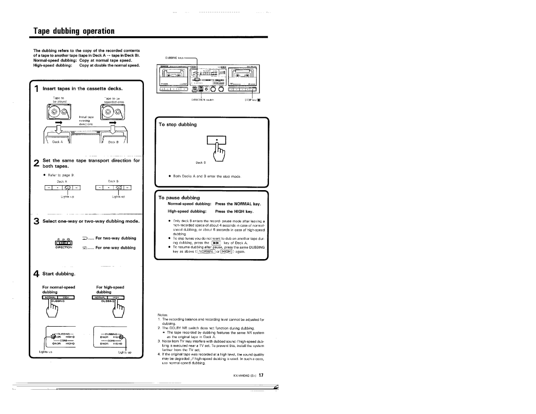 Kenwood KX-W4040 manual 