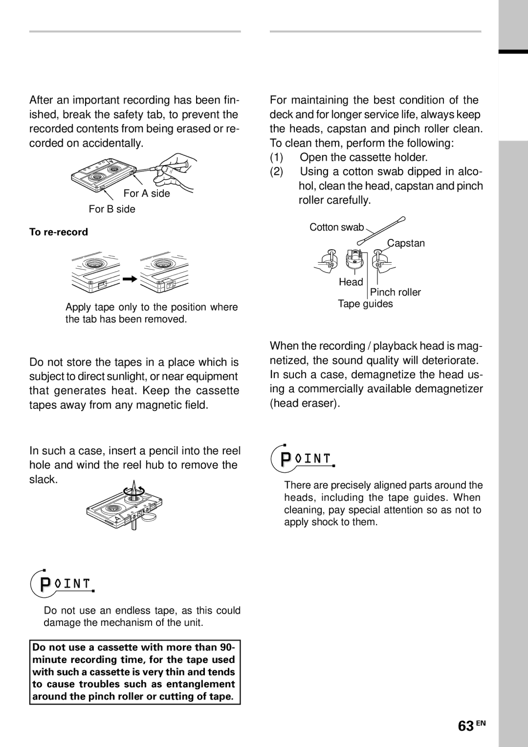 Kenwood MDX-G3 instruction manual Maintenance, 63 EN 