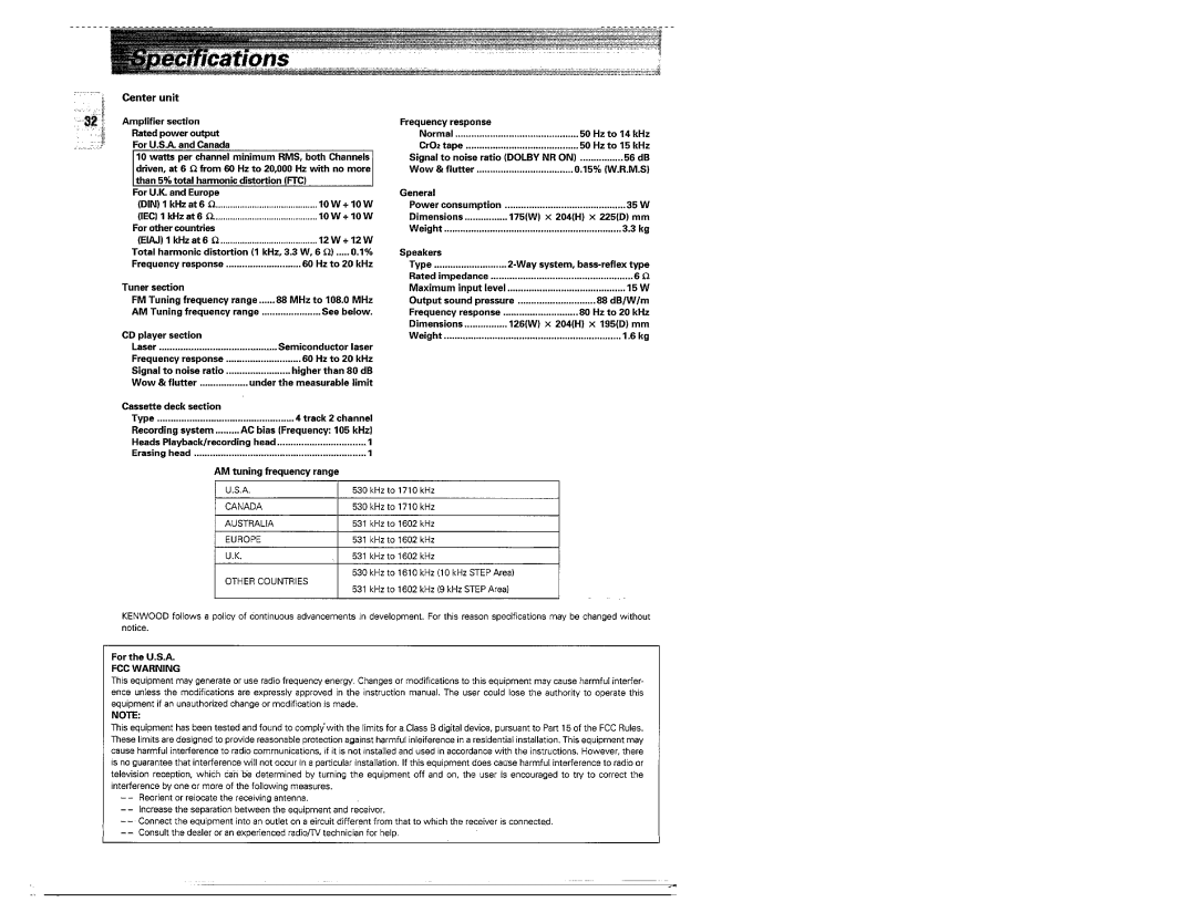 Kenwood MS-A5 manual 