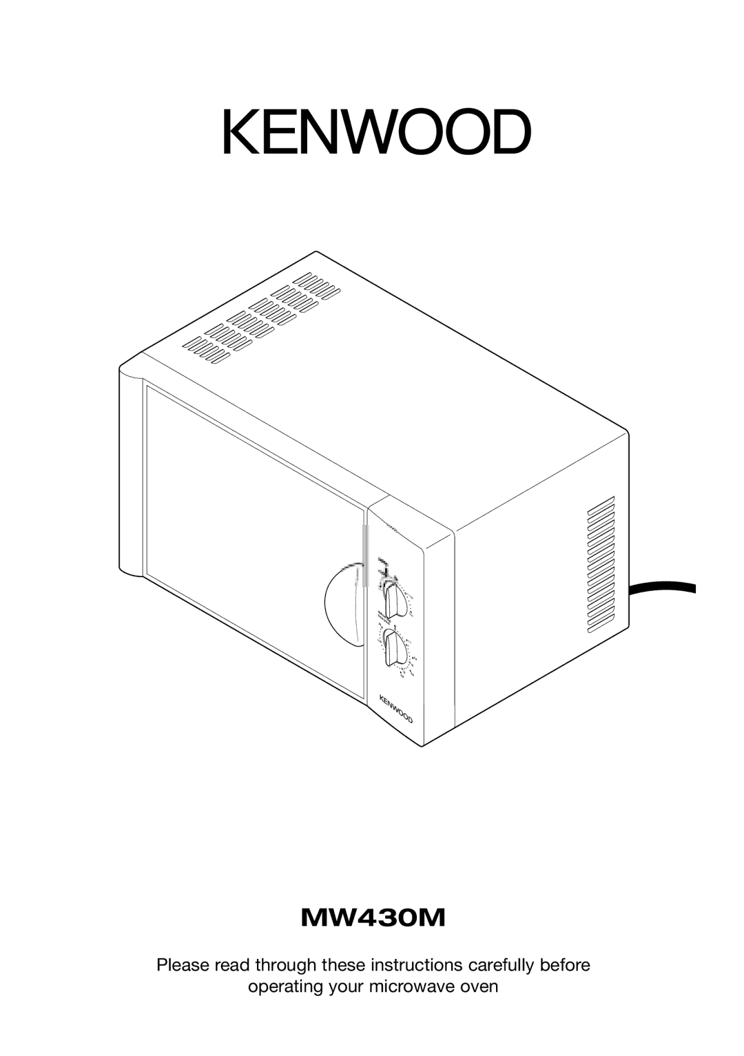 Kenwood MW430M manual 