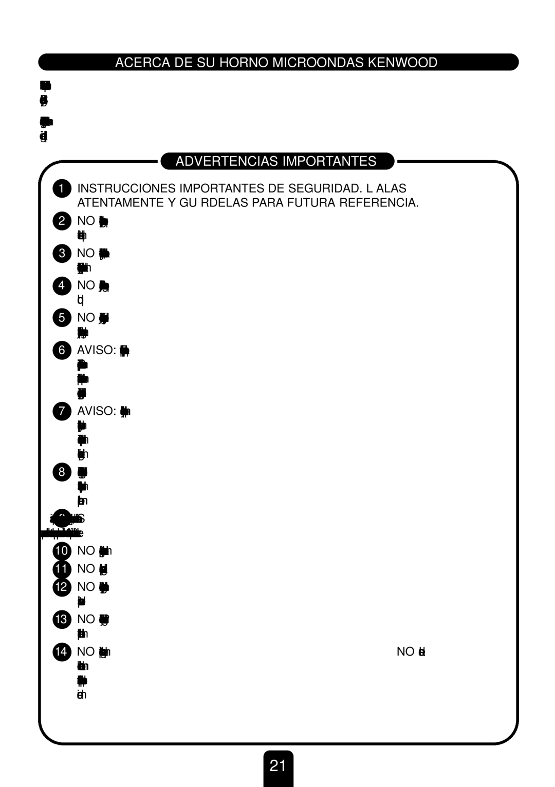 Kenwood MW430M manual Acerca DE SU Horno Microondas Kenwood, Advertencias Importantes 