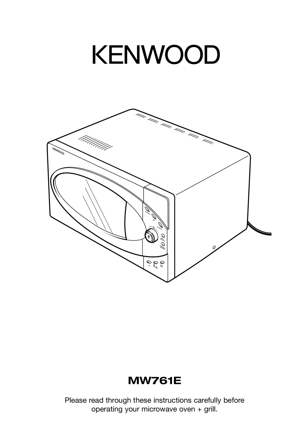 Kenwood MW761E manual 