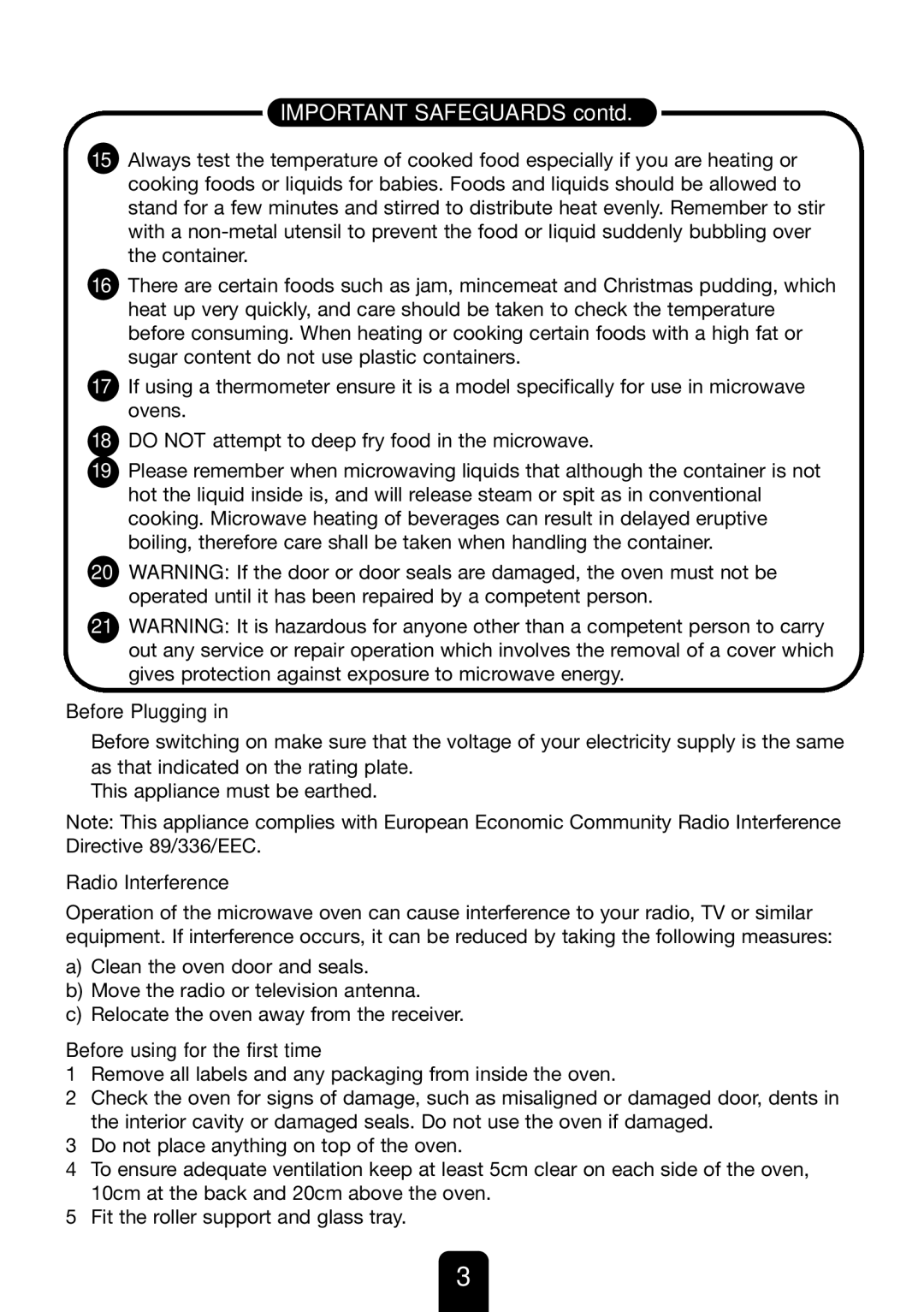 Kenwood MW761E manual Important Safeguards contd 