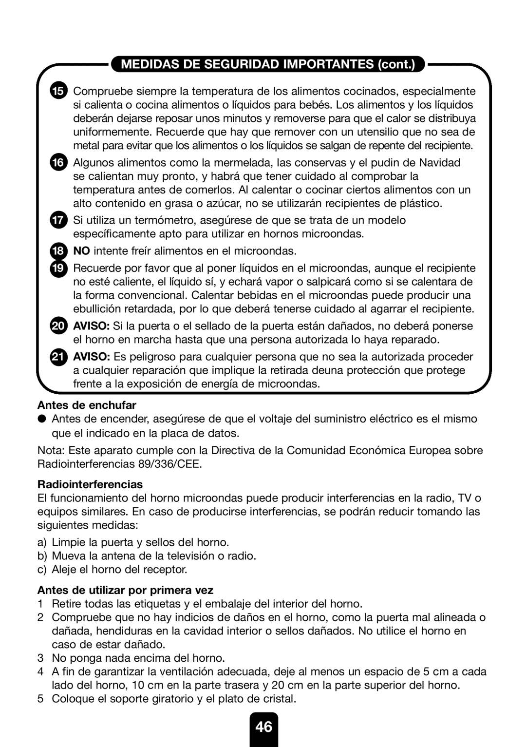 Kenwood MW761E manual Medidas DE Seguridad Importantes 