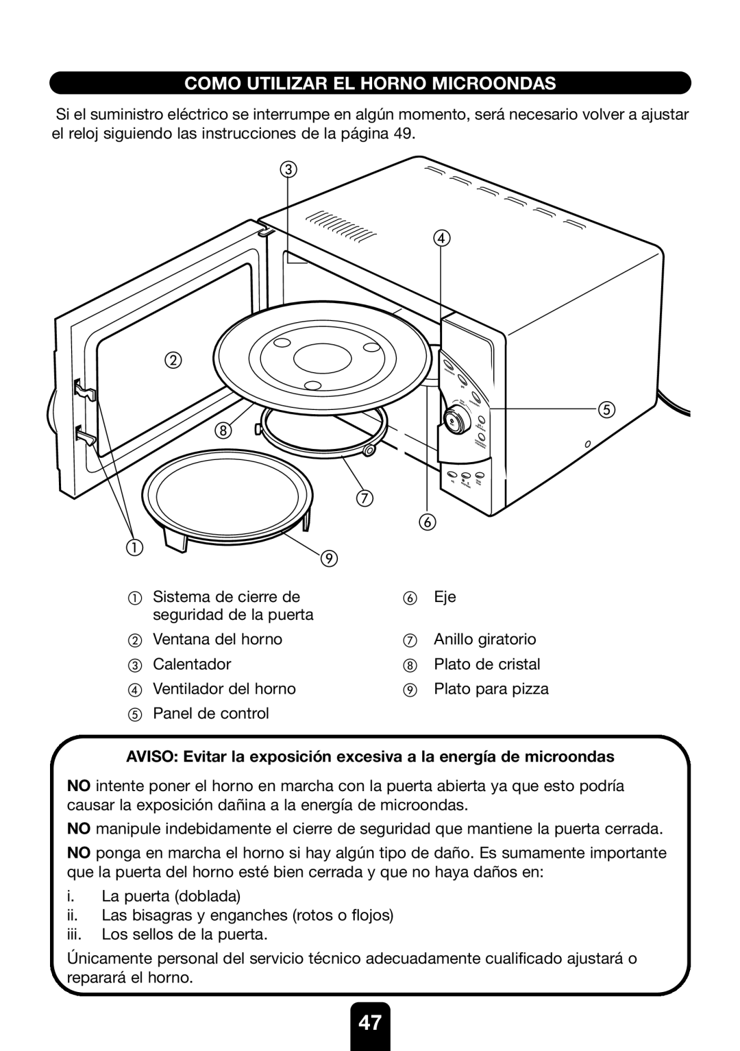 Kenwood MW761E manual Como Utilizar EL Horno Microondas 