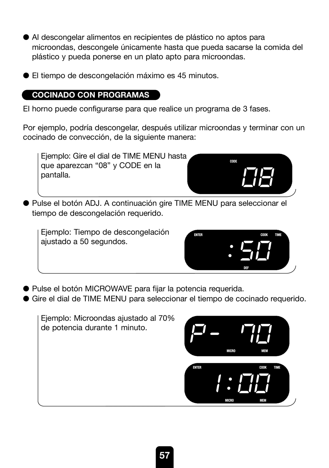 Kenwood MW761E manual Cocinado CON Programas 