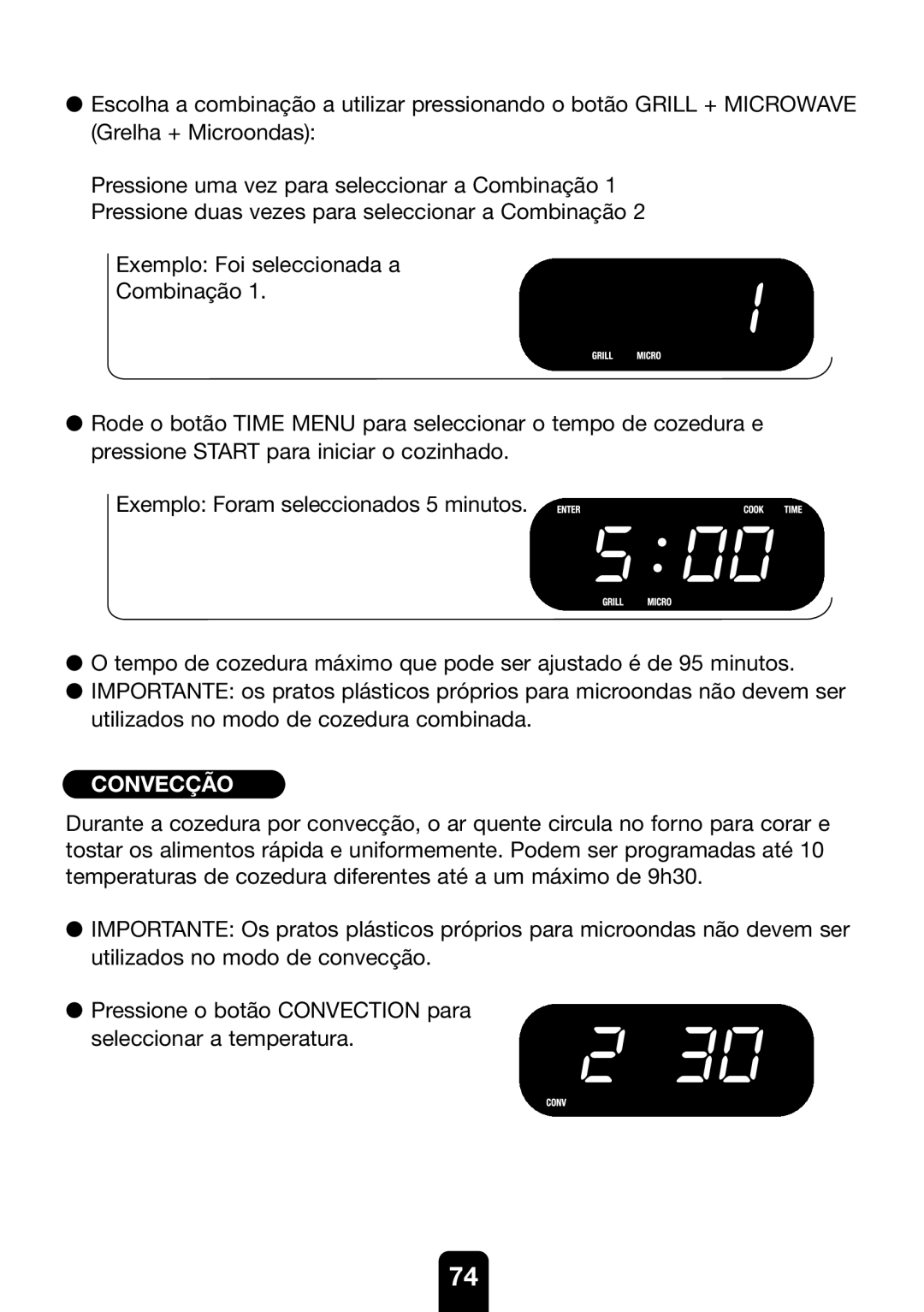 Kenwood MW761E manual Convecção 