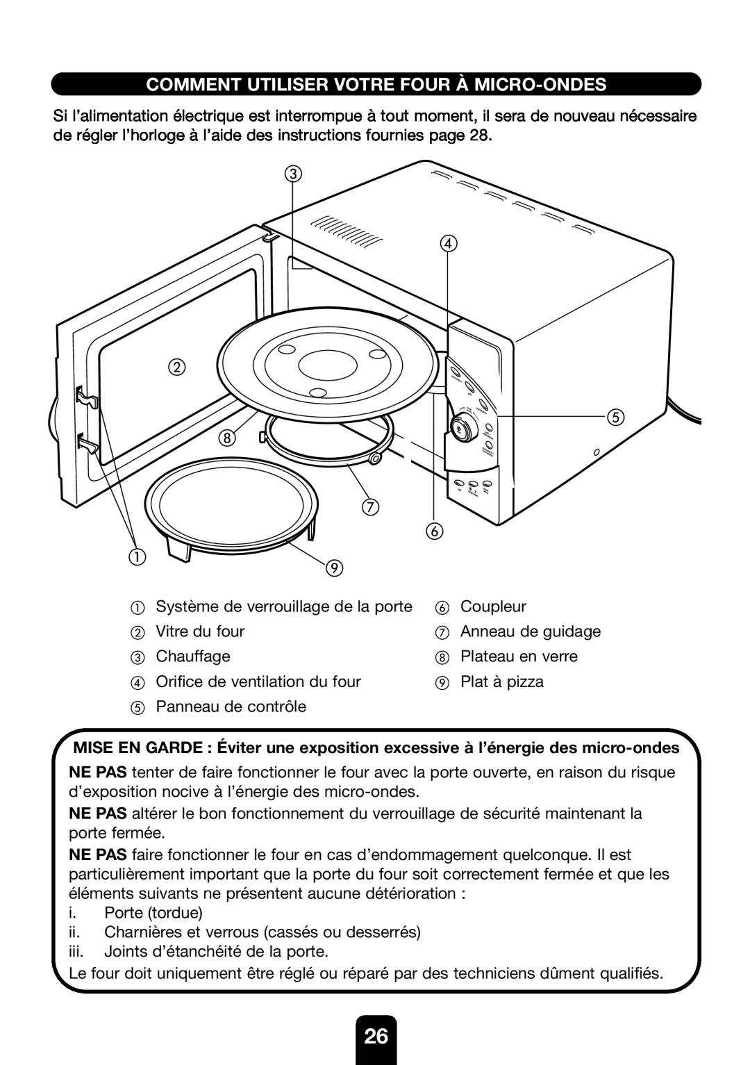 Kenwood MW761E manual Comment Utiliser Votre Four À Micro-Ondes 