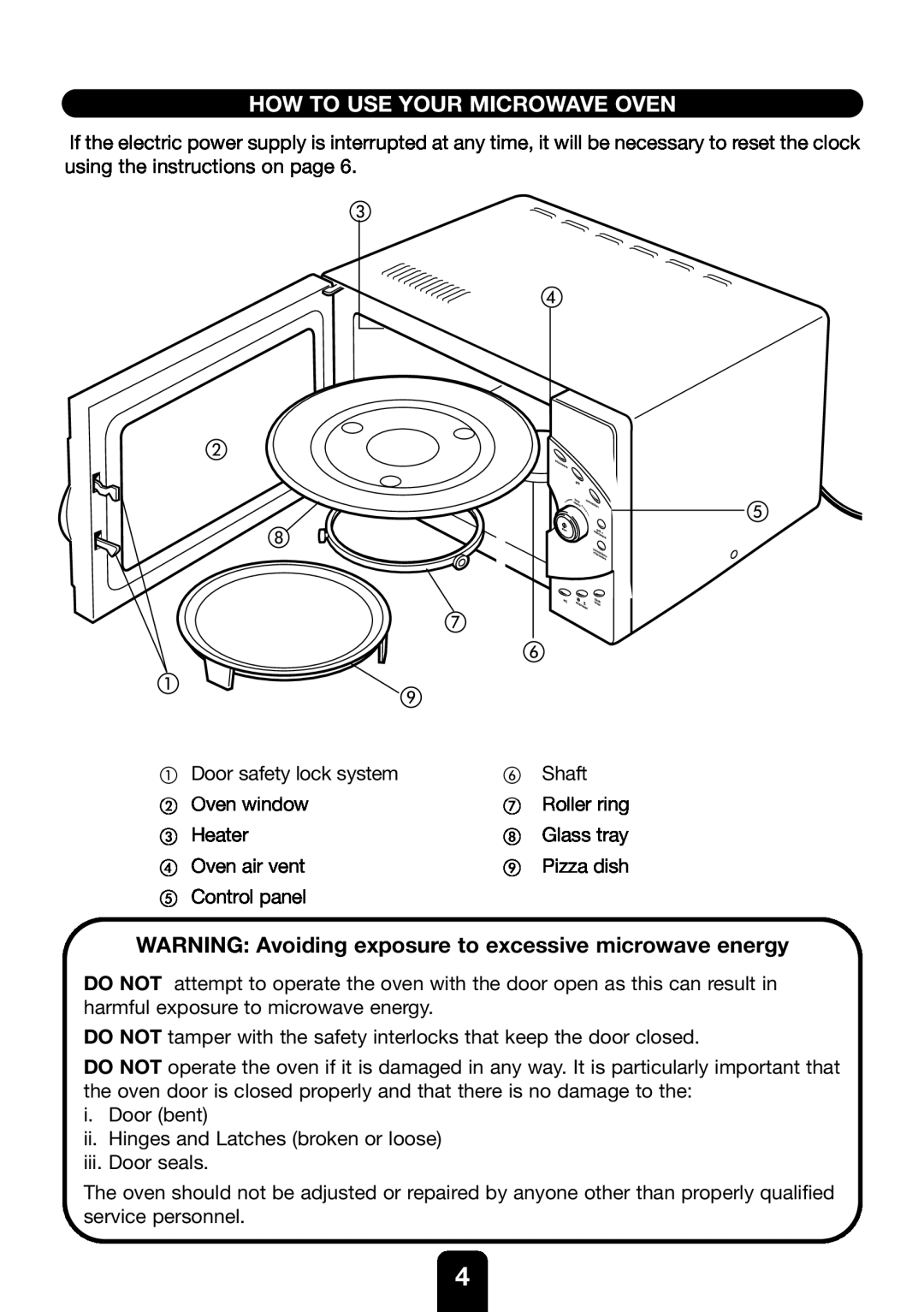 Kenwood MW761E manual How To Use Your Microwave Oven, WARNING Avoiding exposure to excessive microwave energy 