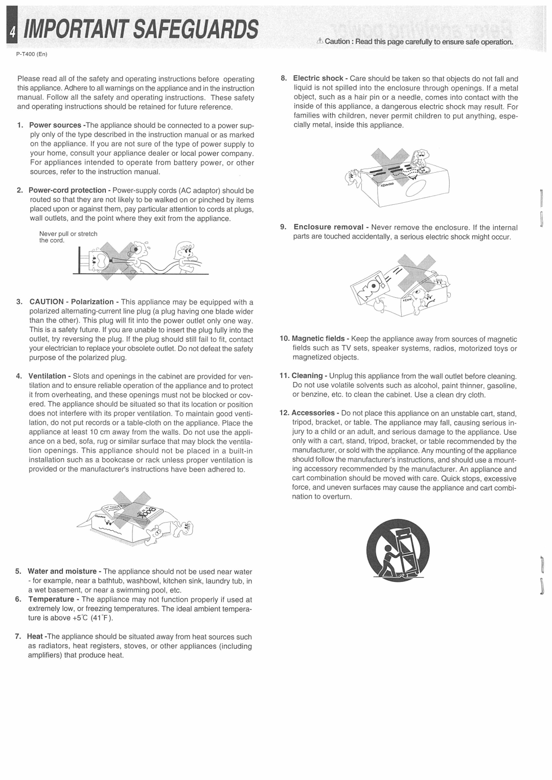 Kenwood P-T400 manual 